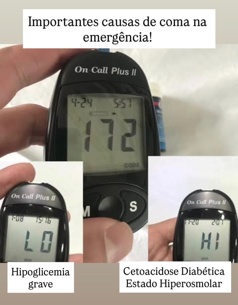 Coma hipoglicêmico e hiperglicêmico: por que medir a HGT é o primeiro ...